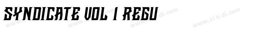 Syndicate vol 1 Regu字体转换